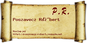 Poszavecz Róbert névjegykártya