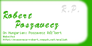 robert poszavecz business card